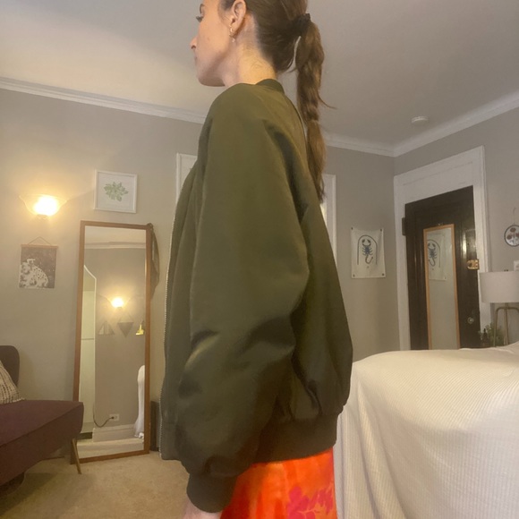 Green Bomber Jacket - Picture 3 of 4